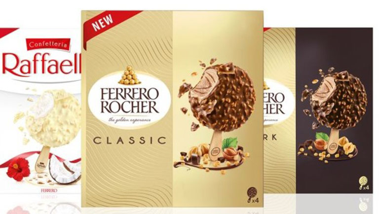Raffaello e Ferrero Rocher: da cioccolatini a gelati